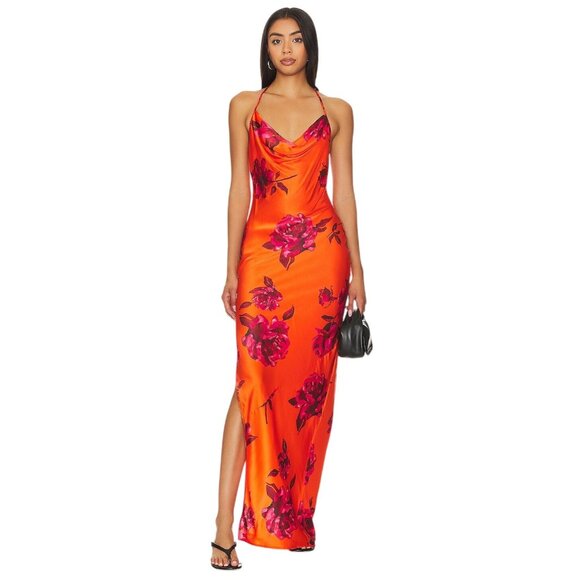 NBD Dresses & Skirts - NBD Nicolette Gown in Orange Floral XSmall New Womens Maxi Long Dress